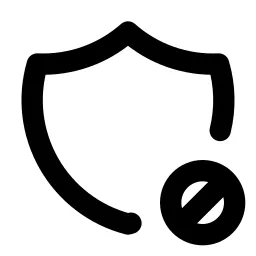 Shield Cancel Line Icon
