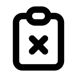 Clipboard X Line Icon