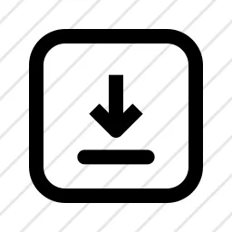 Square Arrow Down Download Square Save Icon