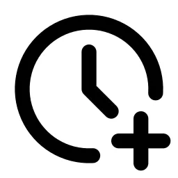 Clock Plus Line Icon