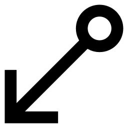 Circle Arrow Down Left Icon