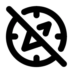 Compass Off Line Icon