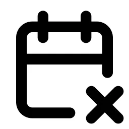 Calendar X Line Icon