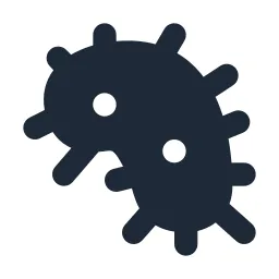 Bacteria 2 Solid Icon