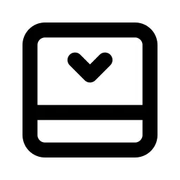 Layout Bottombar Collapse Line Icon