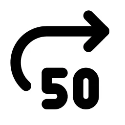 Rewind Forward 50 Line Icon