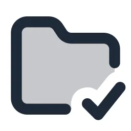 Folder Check Duotone Icon