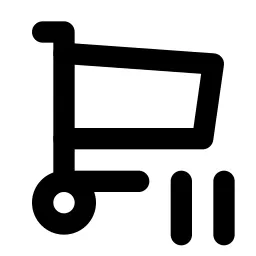 Shopping Cart Pause Line Icon