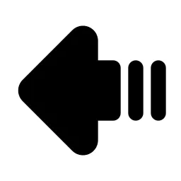 Arrow Big Left Lines Icon