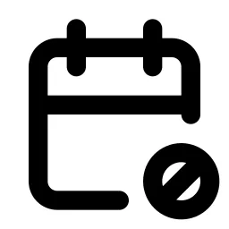 Calendar Cancel Line Icon