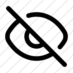 Eye Slash Hide Eye Off Icon