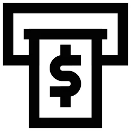 Withdraw Dollar Sign Icon