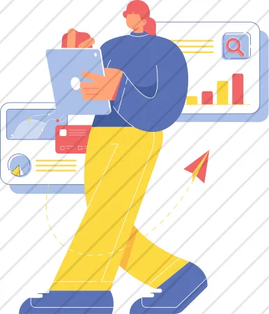 Person Working on Tablet