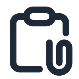 Clipboard Attachment Line Icon