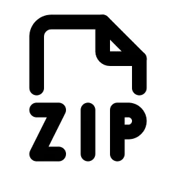 File Type Zip Line Icon