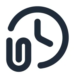 Clock Attachment Line Icon