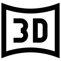 Curved 3d Icon
