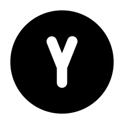 Circle Letter Y Icon