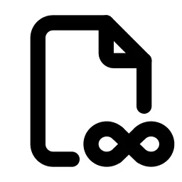 File Infinity Line Icon