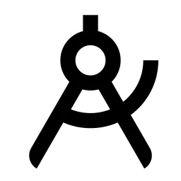 Compasses 2 Line Icon