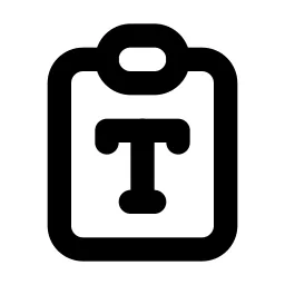 Clipboard Typography Line Icon