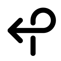 Arrow Loop Left 2 Line Icon
