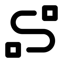 Route Square Line Icon