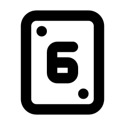 Play Card 6 Line Icon