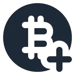 Bitcoin Circle Plus Solid Icon