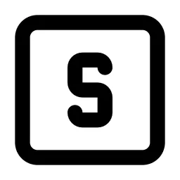Square Letter S Line Icon
