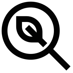 Leaf Magnifying Glass Icon