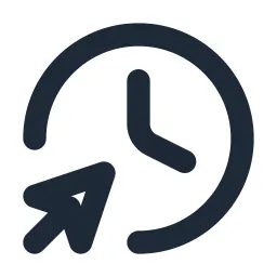 Clock Cursor Line Icon