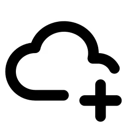 Cloud Plus Line Icon