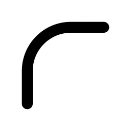 Radius Top Left Line Icon