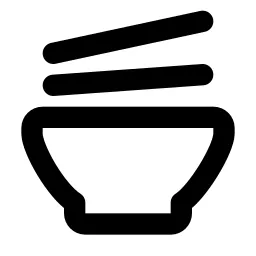 Bowl Chopsticks Line Icon