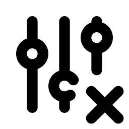 Adjustments X Line Icon