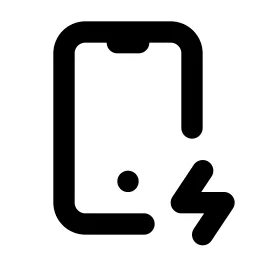 Device Mobile Bolt Line Icon
