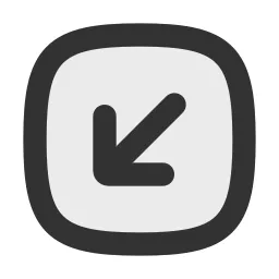 Arrow Down Left Square Duotone Icon