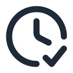 Clock Check Line Icon