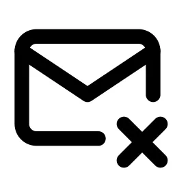 Mail X Line Icon