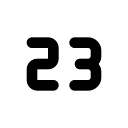 Number 23 Small Line Icon
