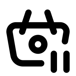 Basket Pause Line Icon