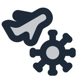 Airplane Covid Duotone Icon