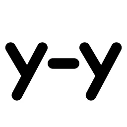 Math Y Minus Y Line Icon