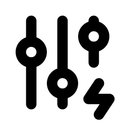 Adjustments Bolt Line Icon