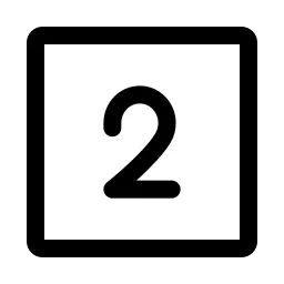 Number 2 Square Icon