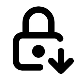 Lock Down Line Icon