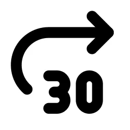 Rewind Forward 30 Line Icon