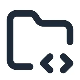 Folder Code Line Icon