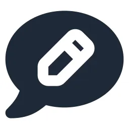 Chat 2 Edit Solid Icon